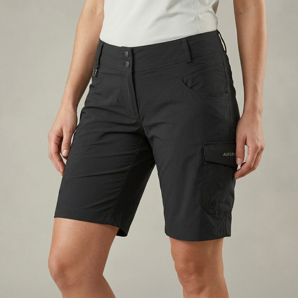 Salomon Women's Acti Lite Hiking Shorts Black Cargo Stretch Outdoor XL